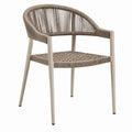 Terrasstoel met armleuningen 58 x 60 x 78 cm Taupe/Beige